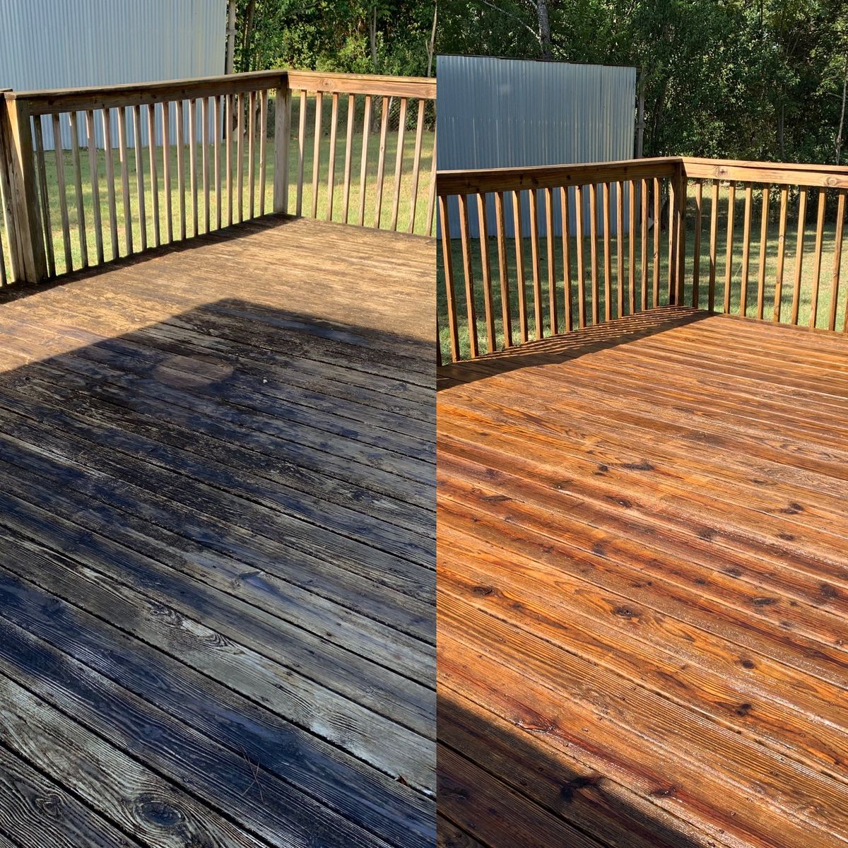Concrete cleaning before and after Middle Georgia