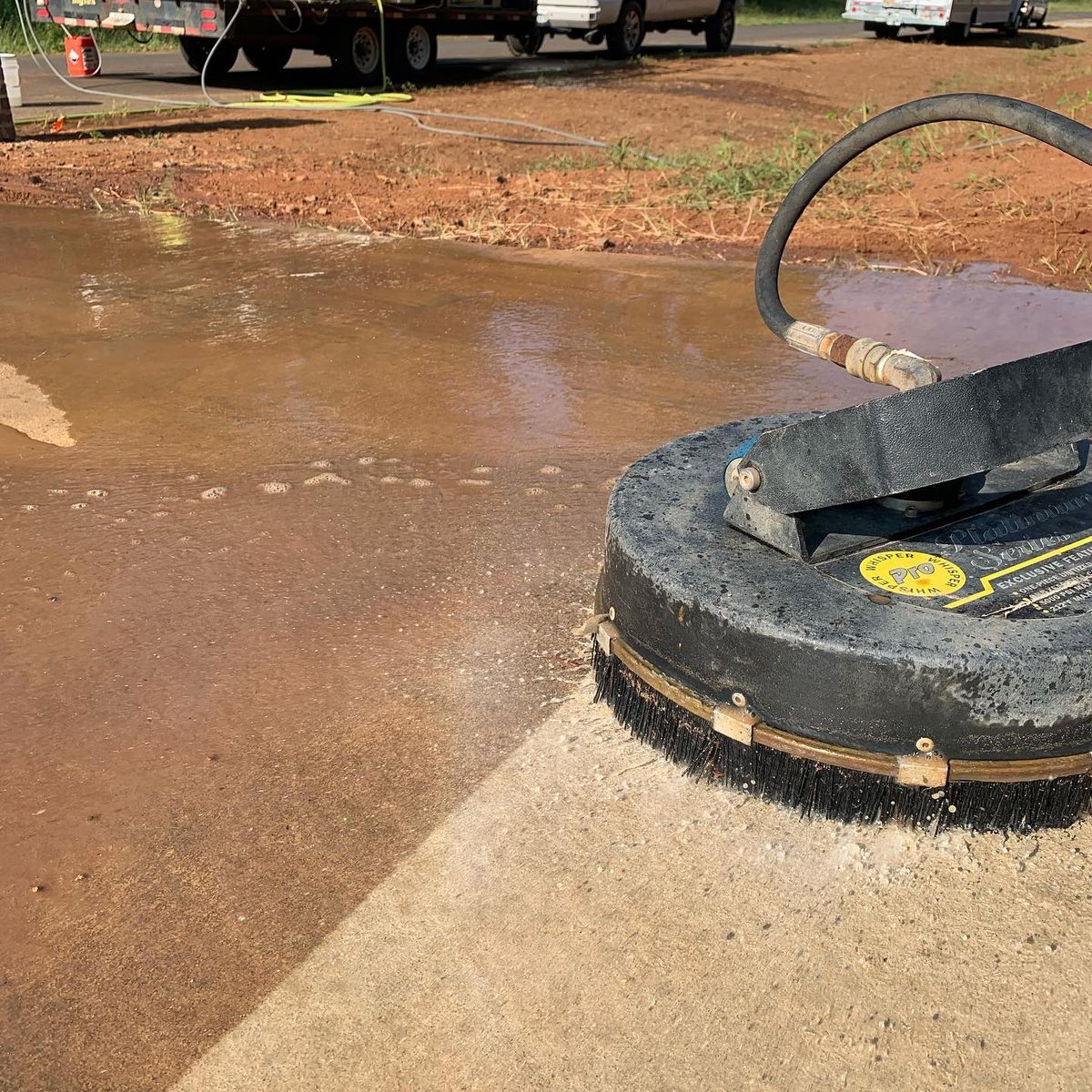 Professional surface cleaner in use